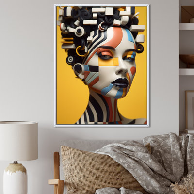 Modèle futuriste africain-américain sur toile