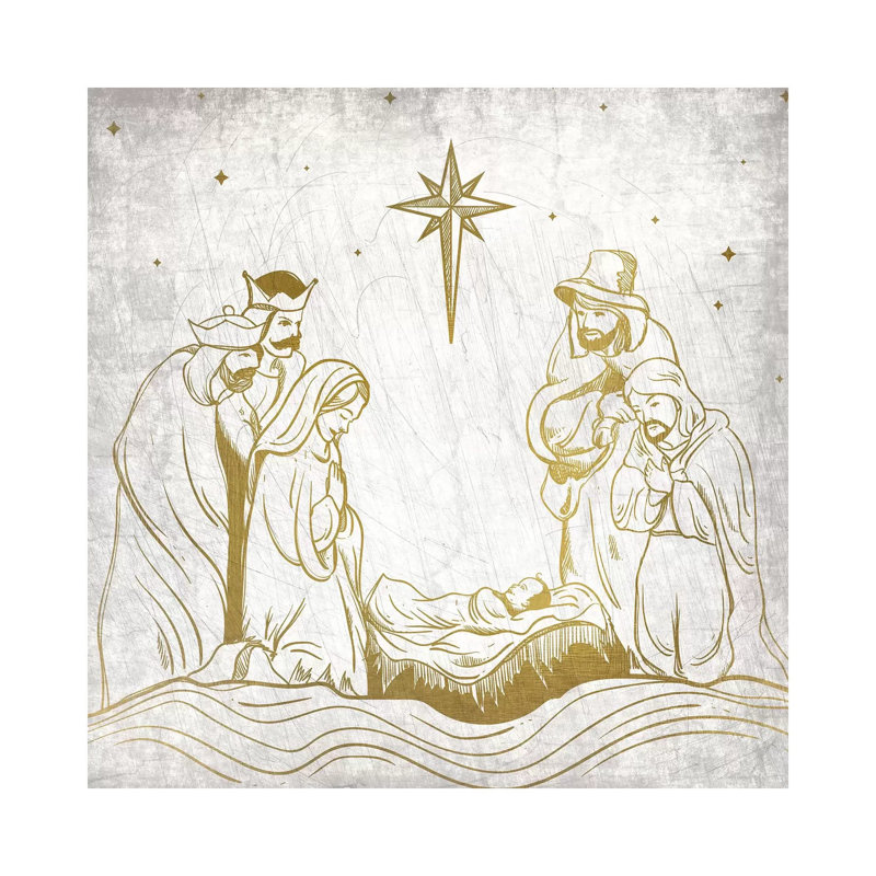 Nativity Gold by Kimberly Allen - Wrapped Canvas Gallery-Wrapped Canvas Giclée, 66.04 cm H x 66.04 cm W