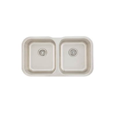 Évier de cuisine en acier inoxydable à double cuve encastrable 31 pouces - calibre 18