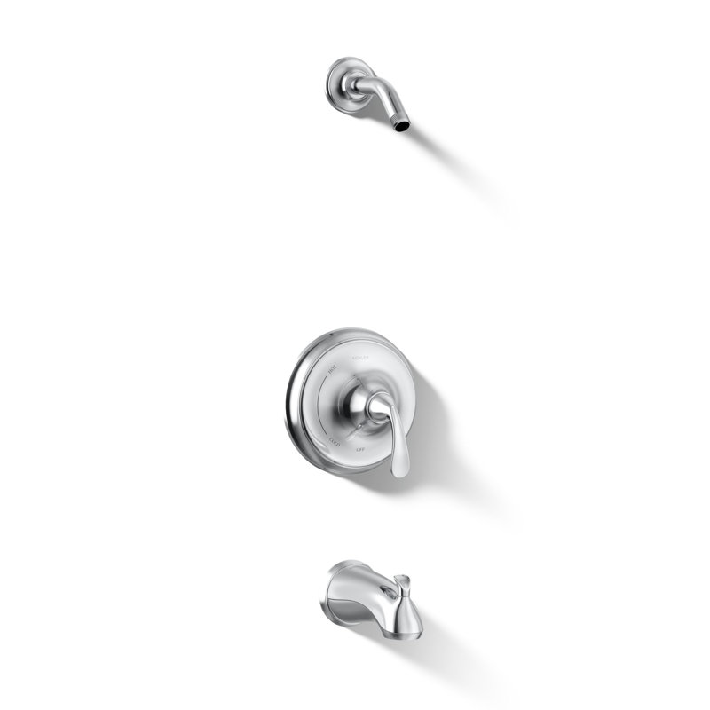 Forté Sculpted Rite-Temp Tub and Shower Faucet, Polished Chrome