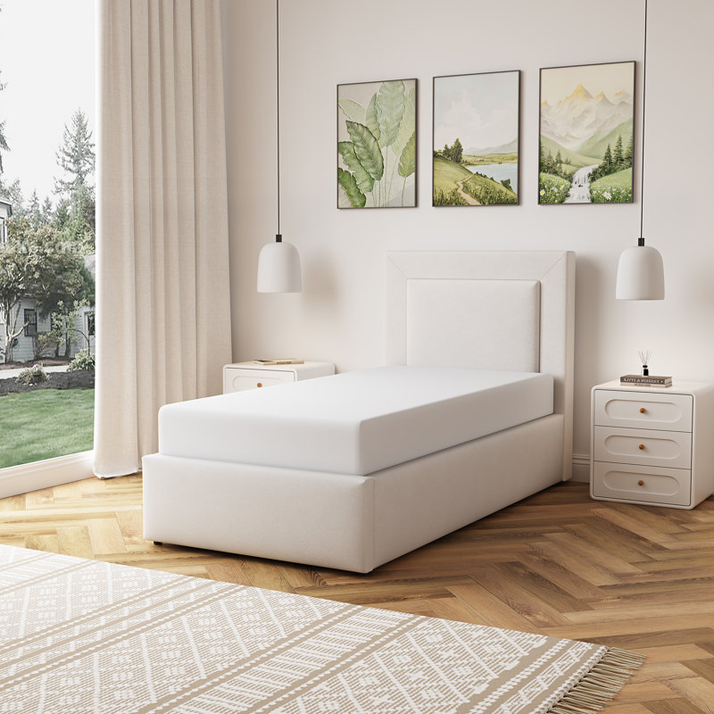 Upholstered Ottoman Storage Bed, Single (3')