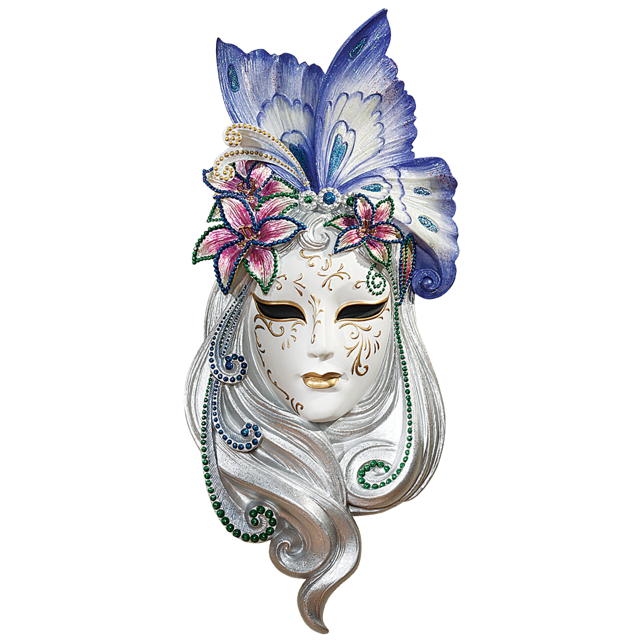 ART/BR36018 BUTTERFLY VENETIAN MASK ON STICK - Кактус онлайн