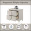 Table de chevet finition perle blanche