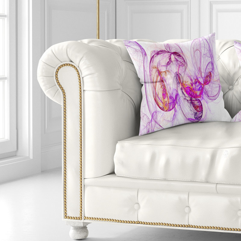 Coussin Billow, 16 po x 16 po, Carré, Mauve