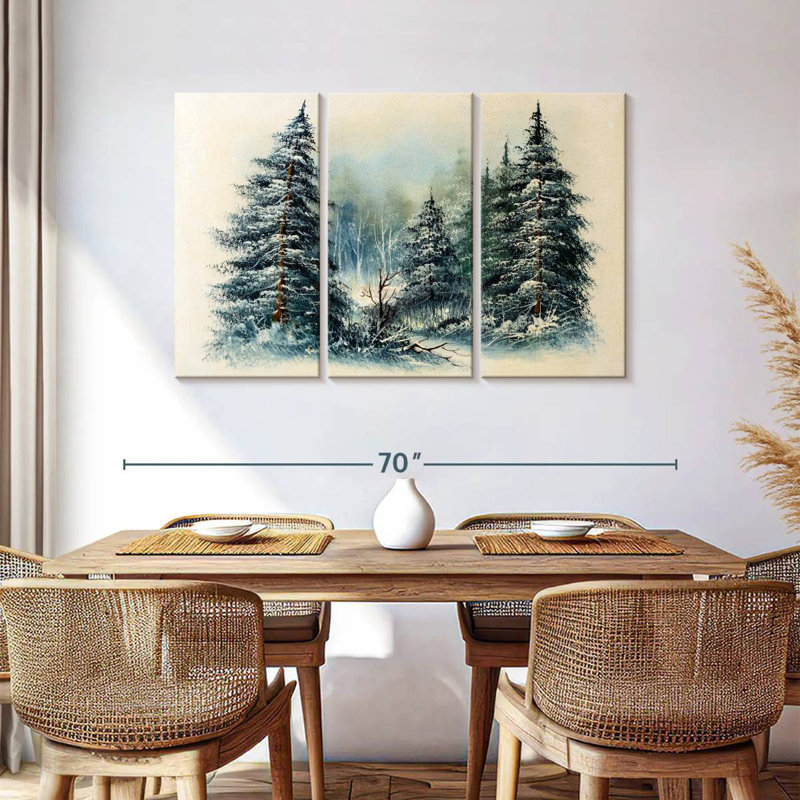 Harnek Winter Evergreen Forest, 36" H x 57" W