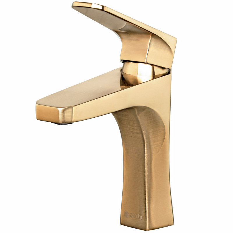 Single Hole Bathroom Faucet, Brushed Gold