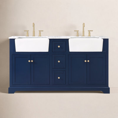 Pardue 60'' Double Bathroom Vanity with Top