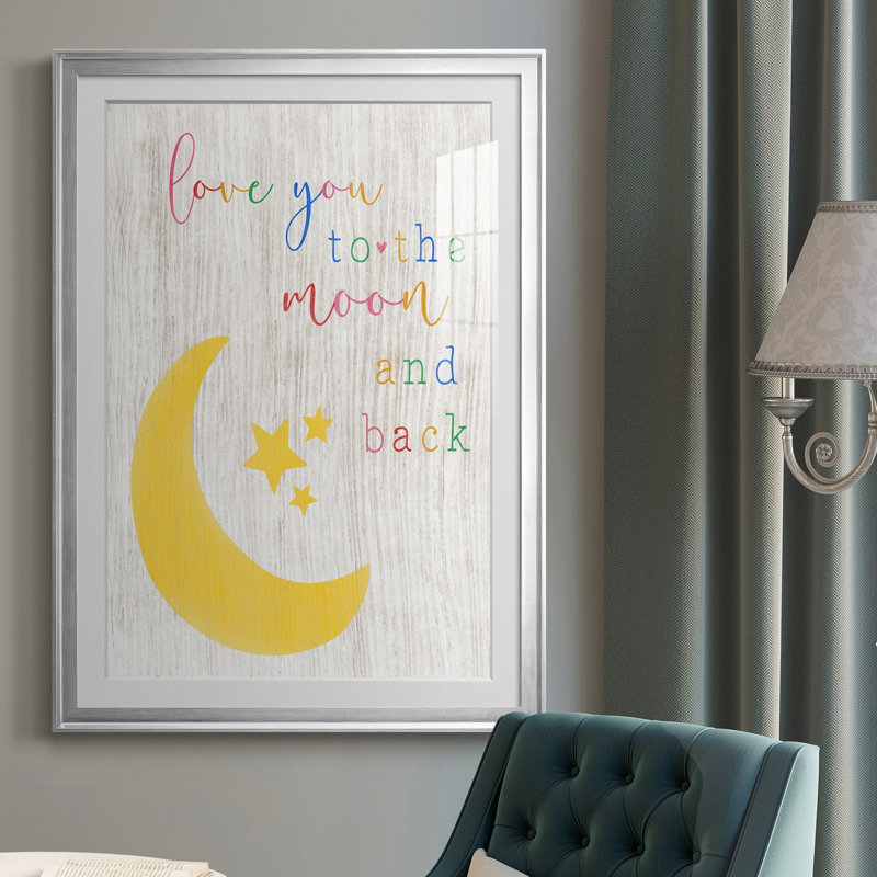 To To Moon and Back, reproduction encadrée de qualité supérieure - prête à être accrochée, H 26,5 po x l 36,5 po x P 1,5 po