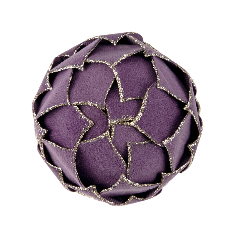 Ornement de Noël en forme de boule incassable pétale 7 po