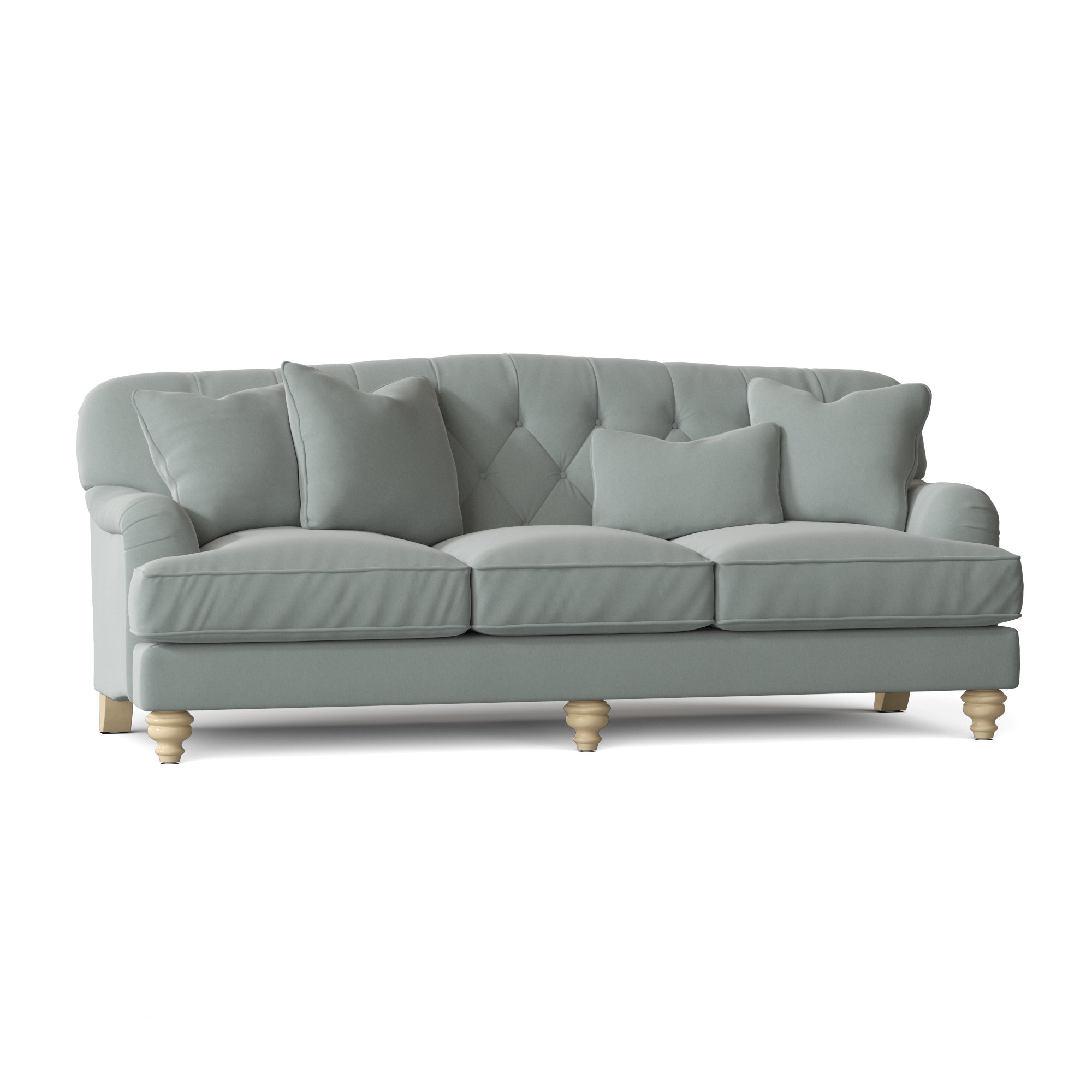 Sullivan 90'' Upholstered Sofa, Peyton 21 Dove Performance Twill, Linen, No