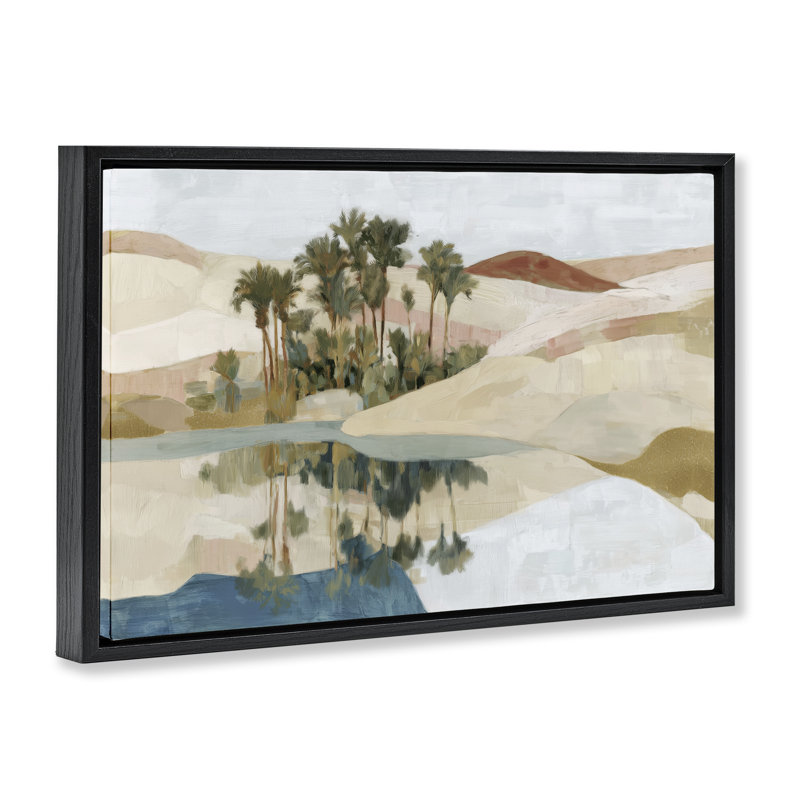 Cadre flottant Desert Oasis, 21 x 31, Cadre flottant noir de jais