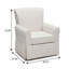Chaise berçante pivotante 30 po en mélange de coton beige