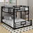 Twin Over Full L-Shaped Metal Bunk Bed-1250622013