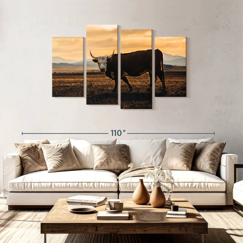 Brampt Looking Bull, 48"H x 75"W