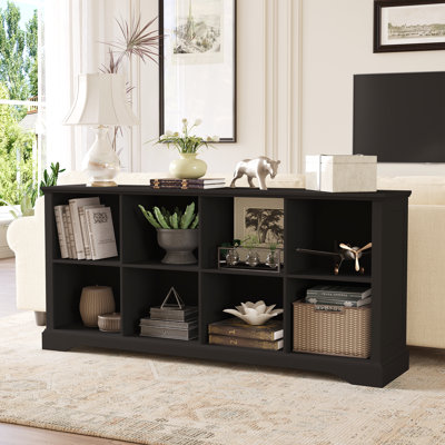8 - Cube 62"W Storage Bookcase Horizontal Bookshelf Organizer with Anti-tip Hardware