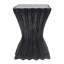 Table d'appoint d'extérieur, table de bout Wave Design, table d'appoint décorative, tabouret de jardin en béton léger pour terrasse, balcon, côté piscine, couleur noire-683896032