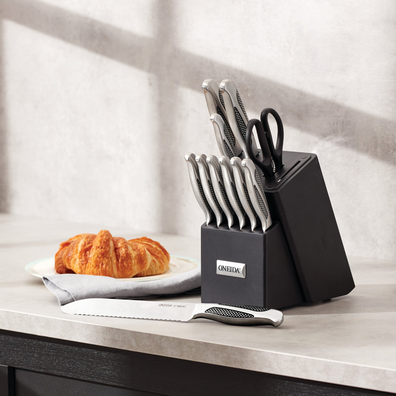 Crosshatch 14Pc Cutlery Block Set W/ Sharpener