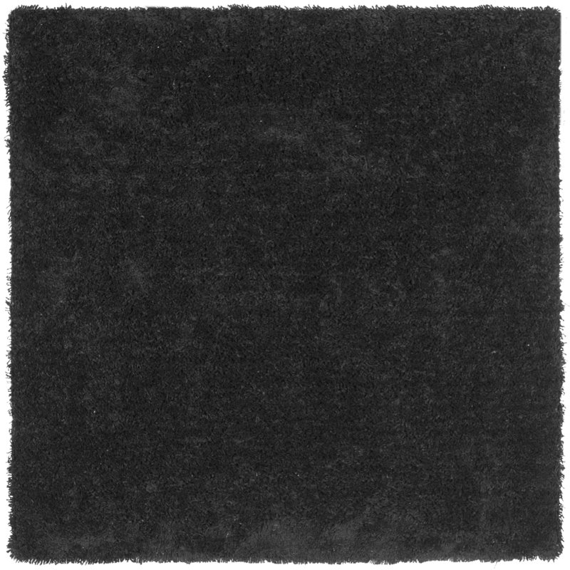 Assar Black Area Rug, Square 7'