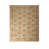 Distressed Homage Hand Knotted Wool Geometric Area Rug
