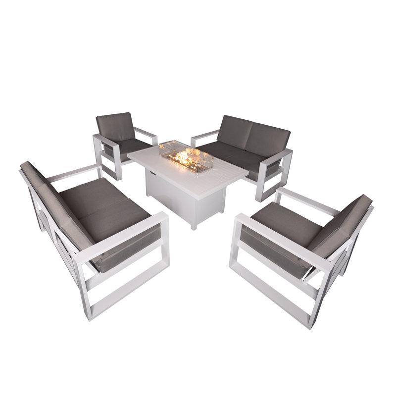 Ensemble repas d'extérieur pour 6 personnes Makenly, H 25,2 po x L 55,11 po x l 33,46 po
