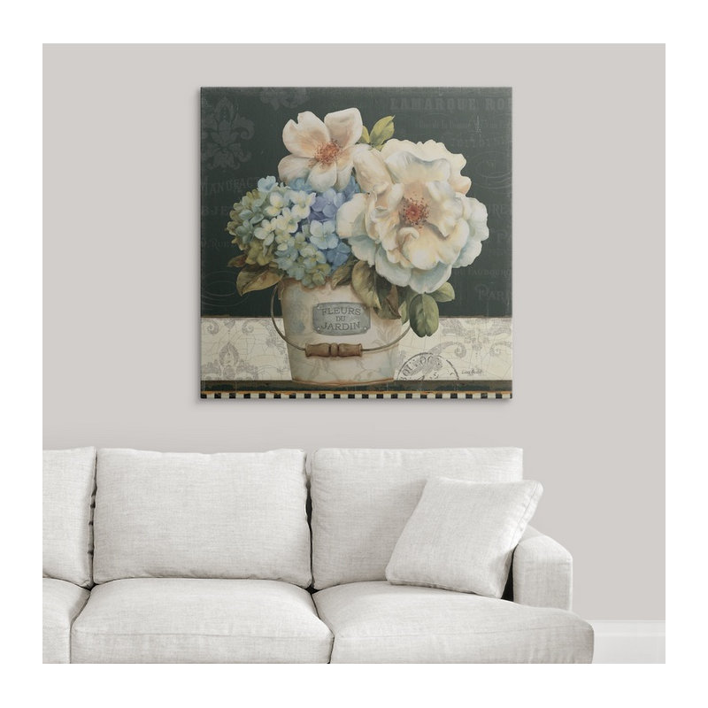 « i » par lisa audit, impression French Vases, H 35 po x l 35 po x P 1,5 po, Toile