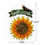 Panneau de bienvenue en métal tournesol