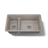 Iron/Tones Smart Divide 33 In. Top-/Undermount Double-Bowl Kitchen Sink