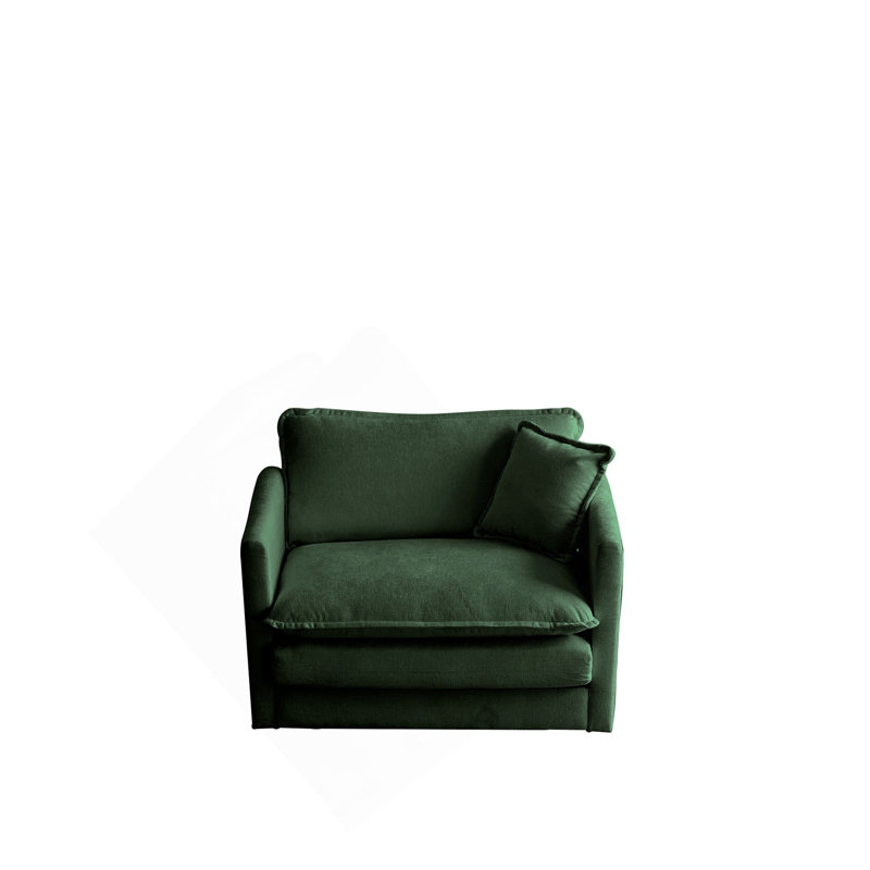 Fauteuil de lecture rembourré Comfy, Vert