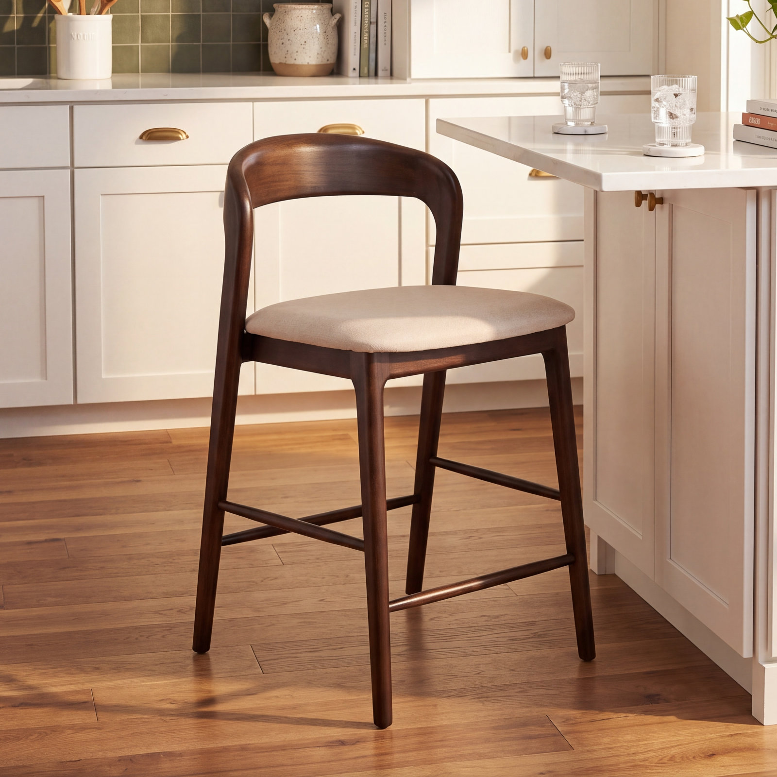 Celestia 26" Bar Stool, Dark Brown