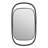 Crotts 29.6-inch Contemporary Rectangular Wall Mirror with Black Iron Frame