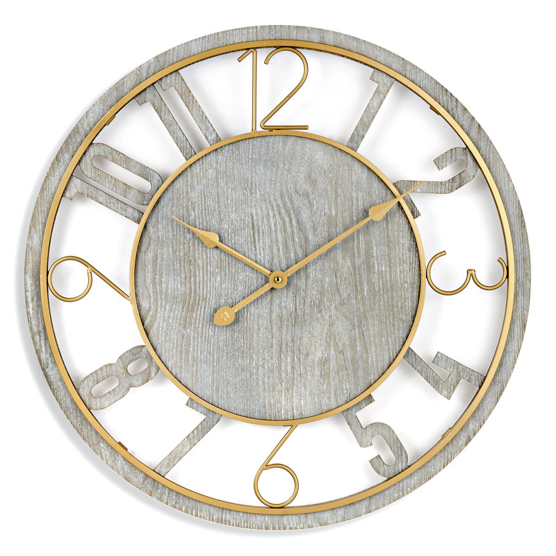  Horloge murale 24 po, Gris
