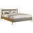 Light Brown Eastern King Panel Platform Bed
