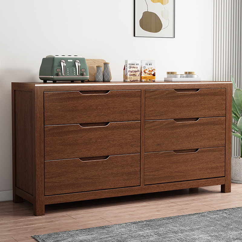 Armoire d'appoint en bois massif brun noisette, H 29,53 po x l 47,24 po x P 17,72 po, Brun noyer
