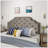 Tufted Upholstered Headboard With Solid Wood And Durable Metal Legs Adjustable Height Nailhead Trim Modern Button Tufted Design-523193027