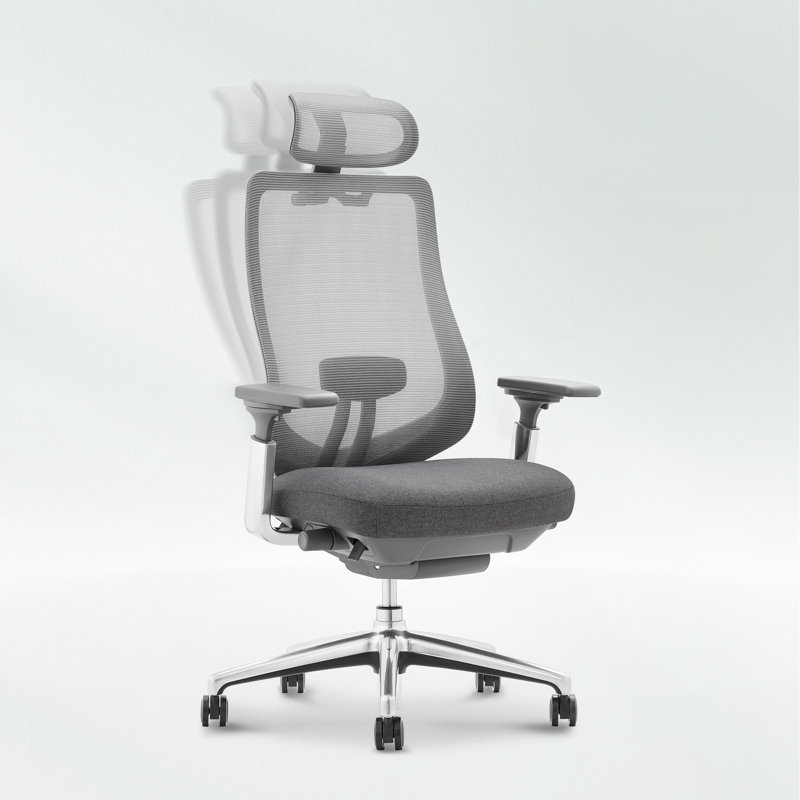 Ergonomic Office Chair with 4D Armrests & Headrest - High Back Mesh Task Chair with Lumbar Support - Adjustable for Home Office & Long Hours Use