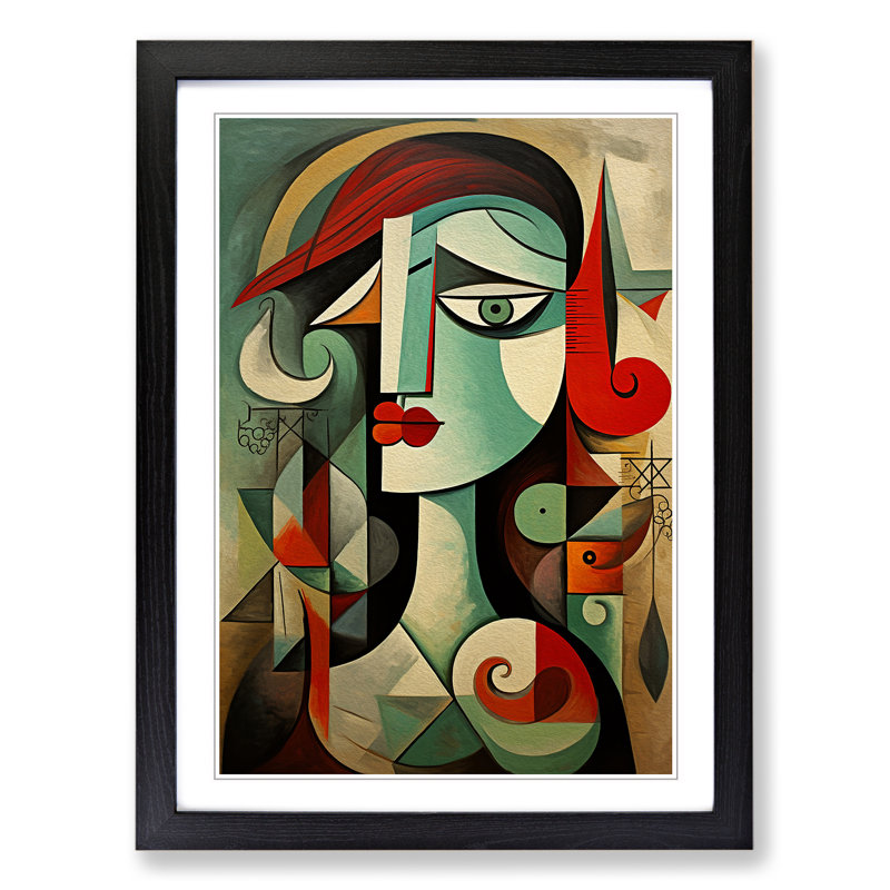 Pablo Picasso Renaissance 1 Piece Single Picture Frame Wall Art, 46cm H x 34cm W x 2" D, Black Framed