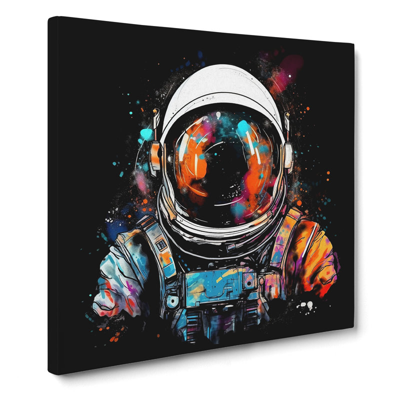 Astronaut Abstract - No Frame Print, 35cm H x 35cm W x 3cm D