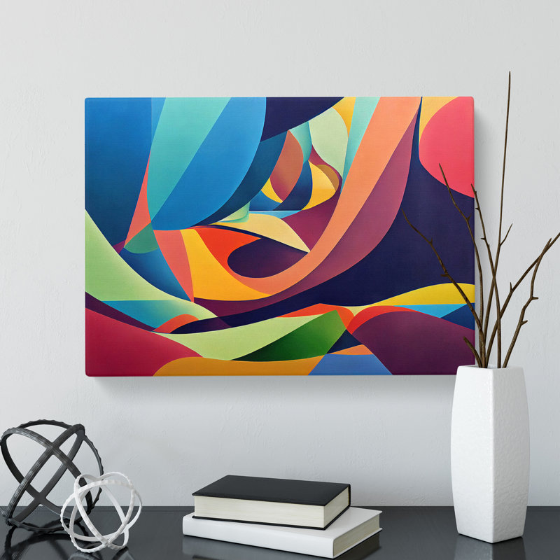 Blooming Modern Abstract Art - Wrapped Canvas, 40cm H x 60cm W x 3cm D