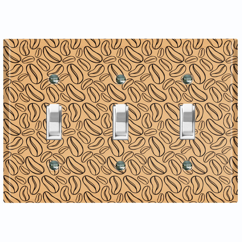 Patterned 3 - Gang Toggle Light Switch Standard Wall Plate