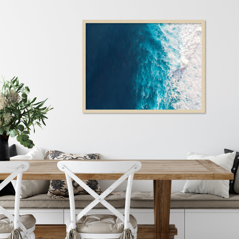 Seascape Of Splashing Waves by The Creative Bunch Studio, Brown, 25" H x 33" W x 1" D