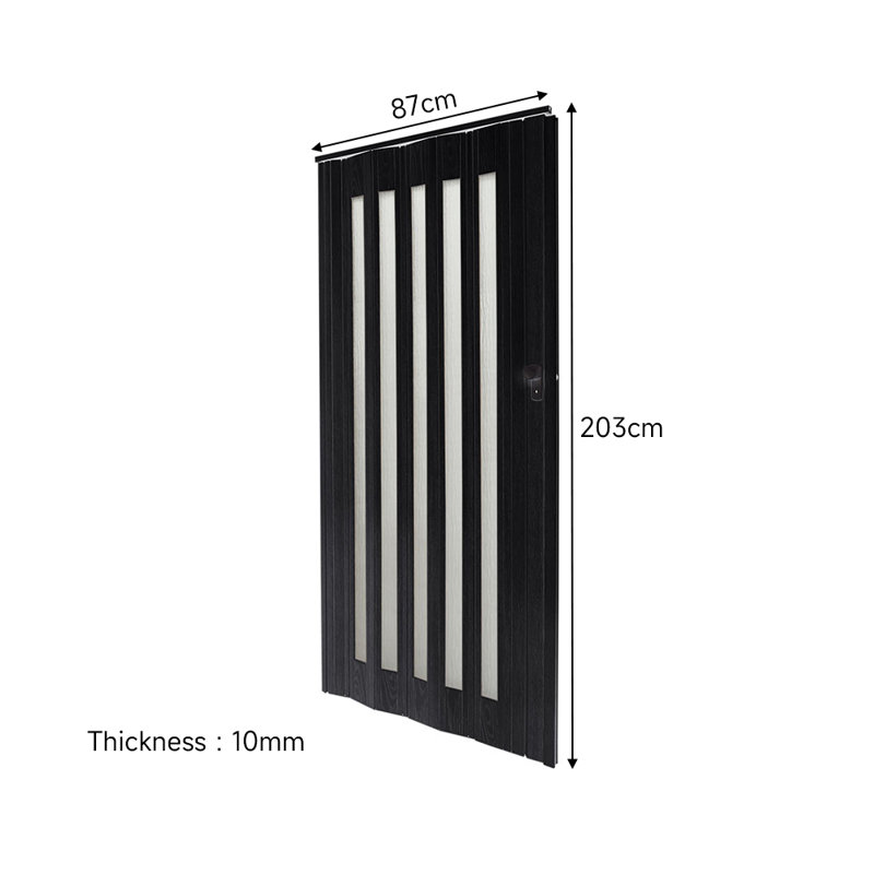 Chamberlan PVC/Vinyl Bi-Fold Doors, 81 cm x 203 cm, Black