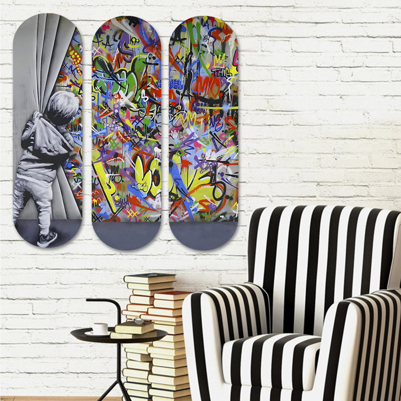 Superbe ensemble de peinture décorative en panneau de fibres à densité moyenne (3 pièces), imprimé UV, 27,6 x 27,6 pouces au total | 100% panneau de fibres à densité moyenne, épaisseur: 0,3 pouce | Parfait pour le salon, la chambre à coucher ou le bureau | Art mural accrocheur