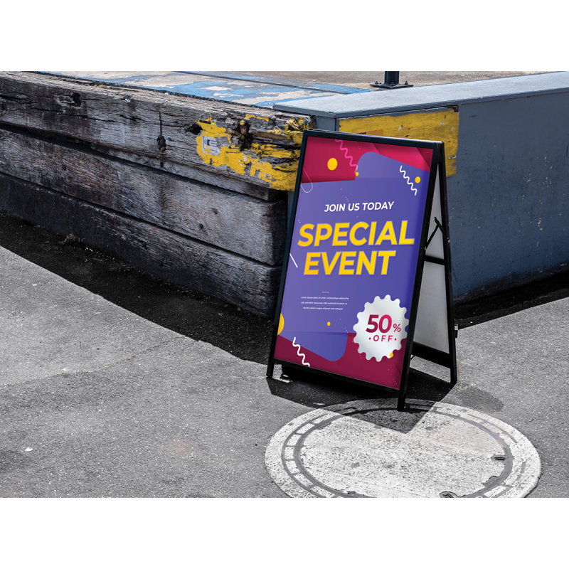 AmTab - PlasticSignA3672-EC - Plastic Sign - 36"W x 72"L, 36" H x 72" W
