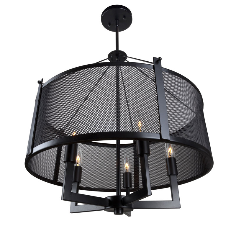 Euclid 5 - Light Dimmable Drum Chandelier