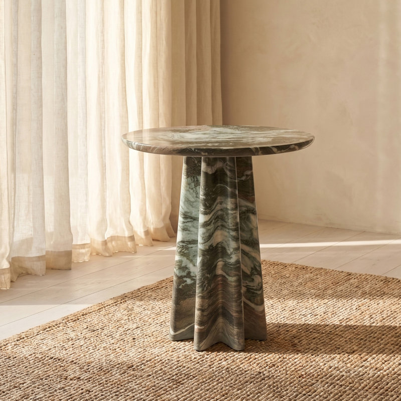 Table d'appoint 18 po Folda, Marbre vert