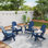 Ensemble de 4 chaises Adirondack réglables Hdpe