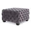 Repose-pieds carré gris en velours avec rangement capitonné et repose-pieds de 29 po-129458554-129458553