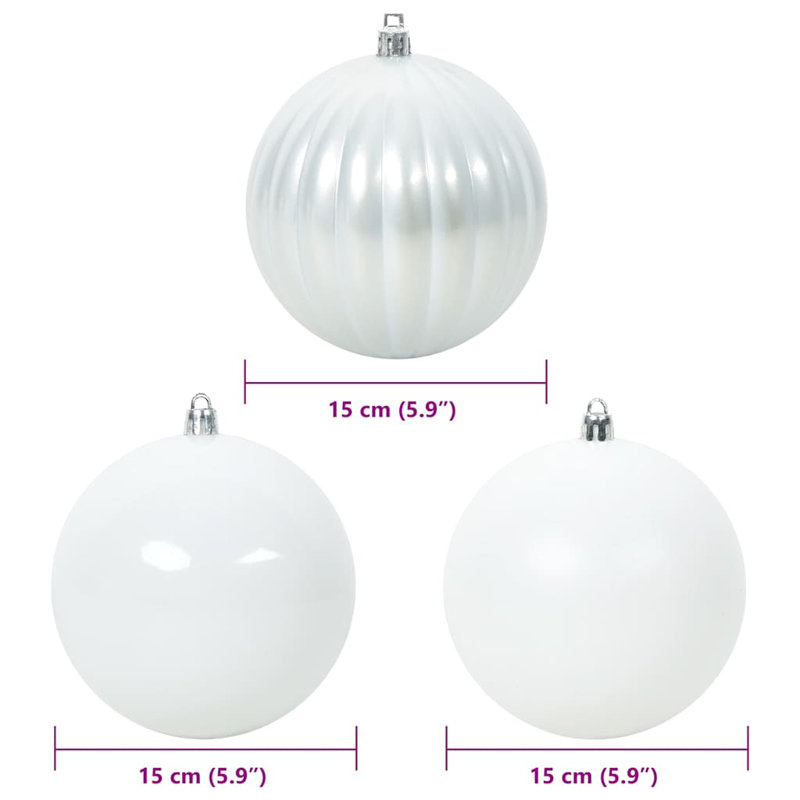 vidaXL Christmas Bauble XL, White