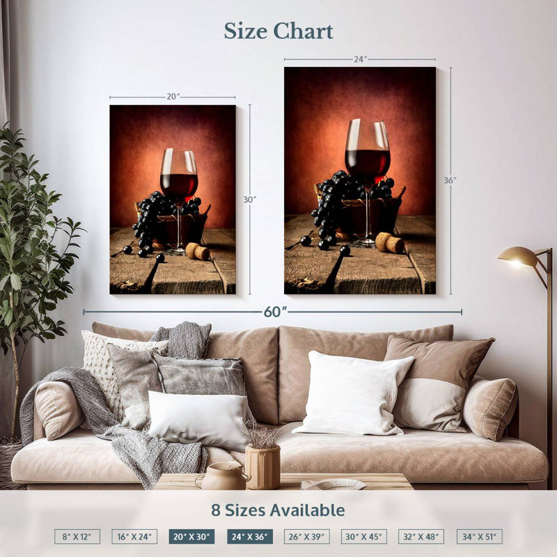 Yarlin Red Wine Classic, 36" H x 24" W