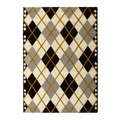 Cream Argyle Rug